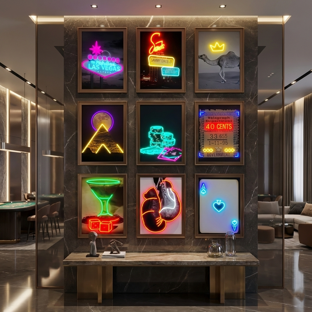 High Stakes collection visualized in a premium hospitality lounge environment