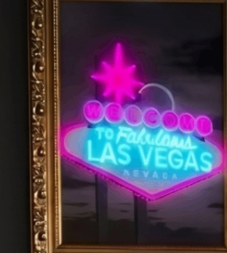Welcome to Las Vegas illuminated artwork from the High Stakes collection