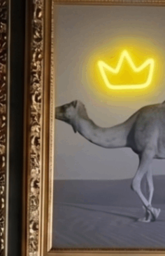 Crowned illuminated artwork from the High Stakes collection