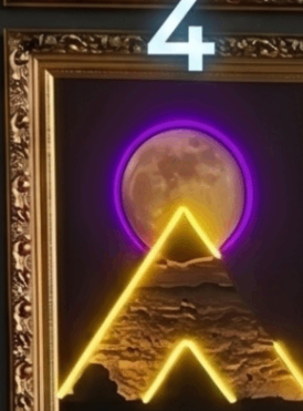 Pyramid Signal illuminated artwork from the High Stakes collection
